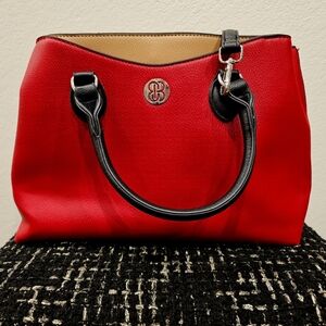 New Red Handbag Purse with Crossbody Strap
